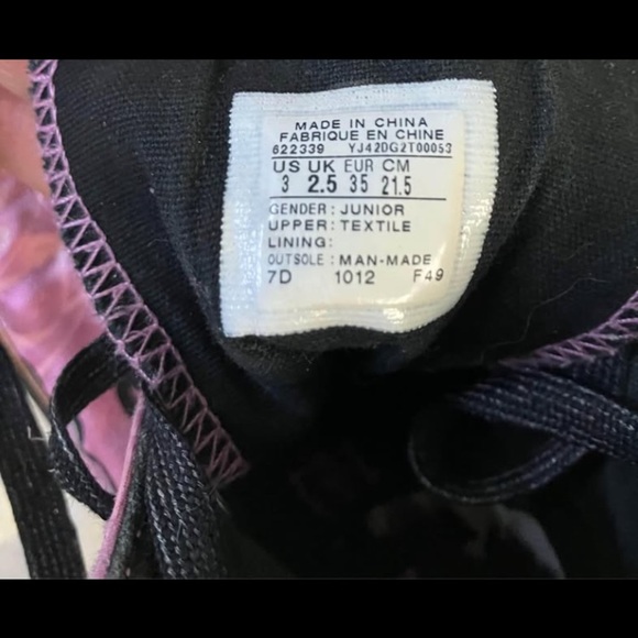 Converse all star youth size 3 (big kids / teens )high top sneakers - Picture 6 of 10